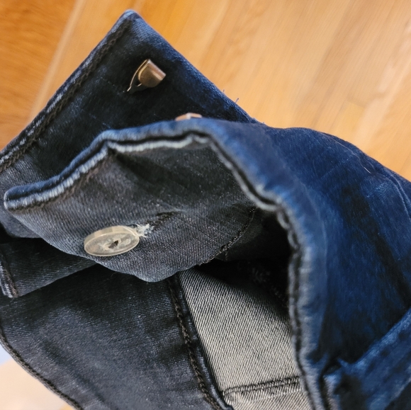 Express High Waisted Denim Perfect Wide Waistband Jean Leggings, Size 14 - Picture 6 of 9